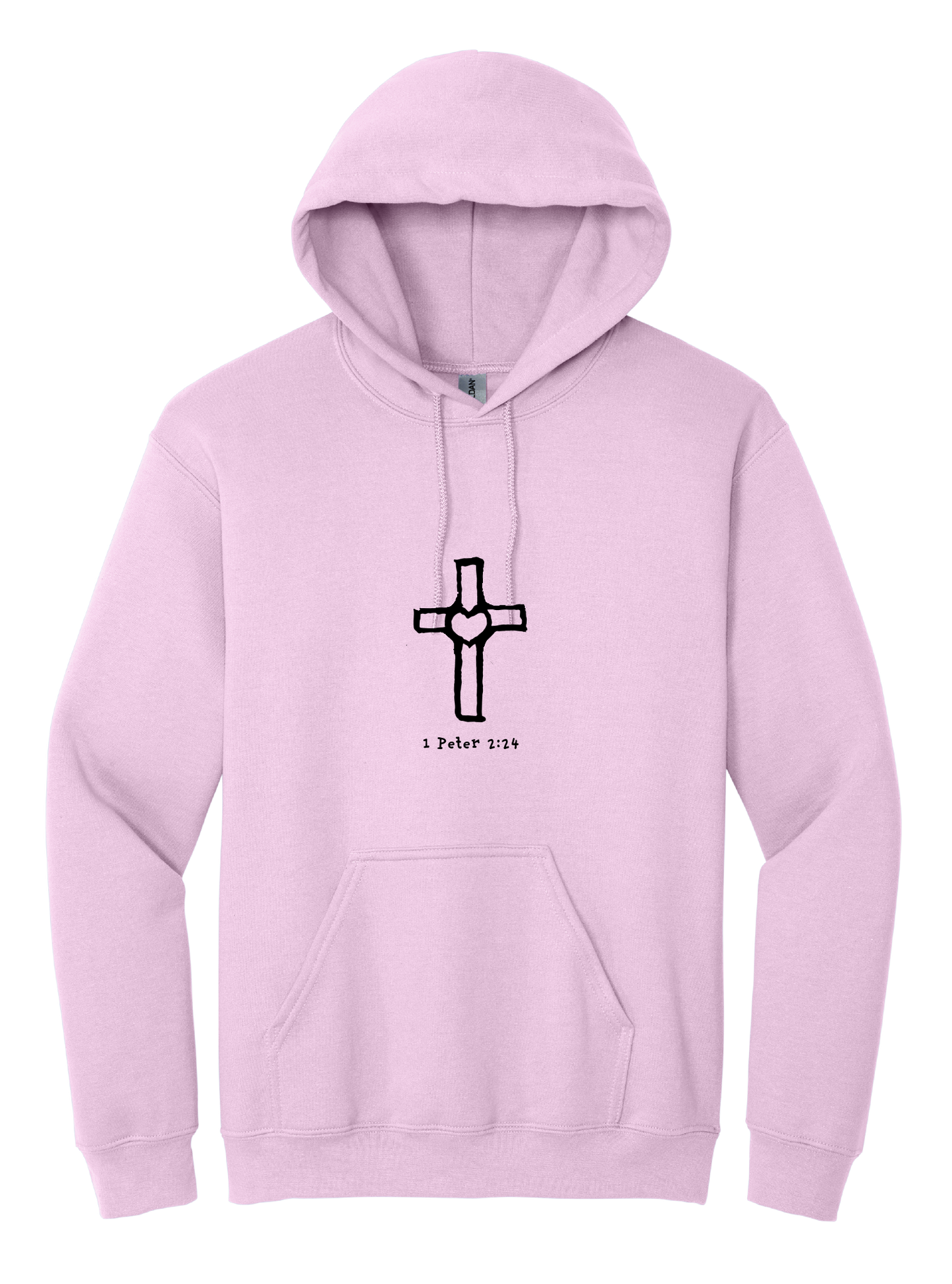 Cross with Heart Unisex Hooded Sweatshirt