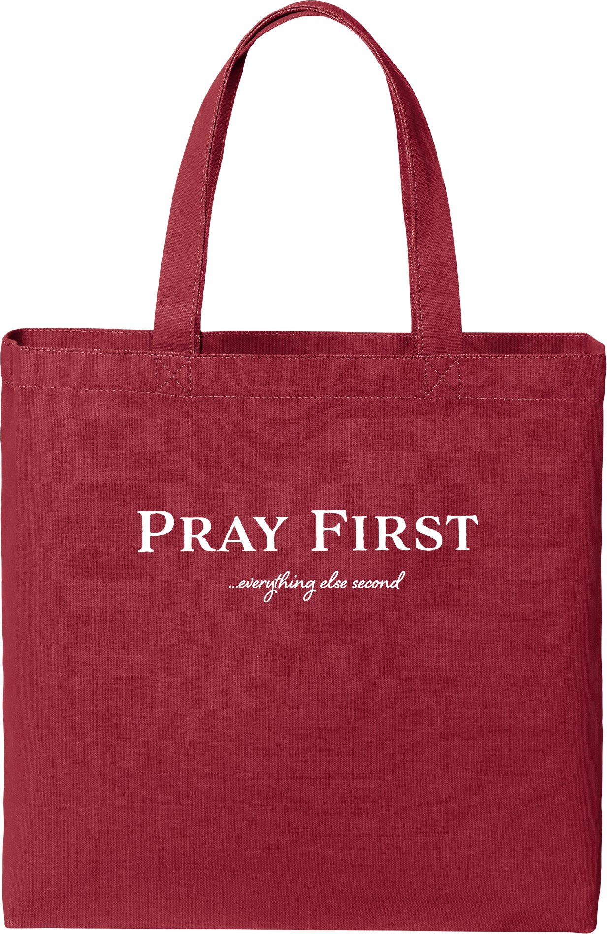 Pray First Tote Bag